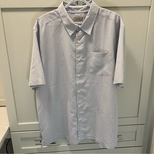 QUIKSILVER Waterman collection Button Down Shirt Grey and White Men's Size XL